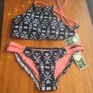 Eidon high neck top with full coverage bottoms NWT